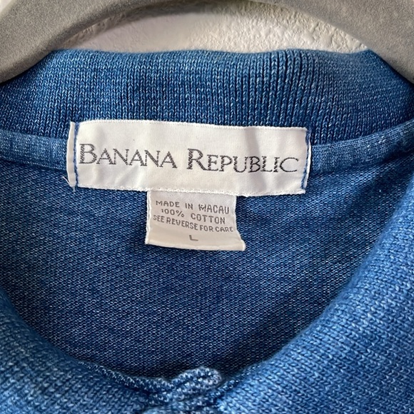 Banana Republic Polo Long Sleeve Sz L - Picture 3 of 3